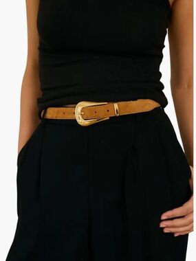 Aureum suede leather belt NWT